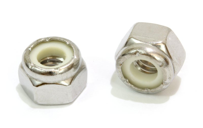 Bolt Dropper 1/4"-20 Nylon Insert Lock Nut (100 Pieces) Stainless Steel Finish Hex Lock Nuts, 304 (18-8) Stainless Plain Finish Corrosion Resistant Commercial Grade by Bolt Dropper - Image 1